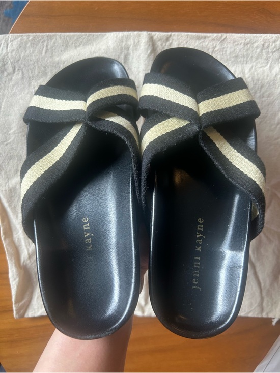 Jenni Kayne Shoes - Jenni Kayne black & white slides